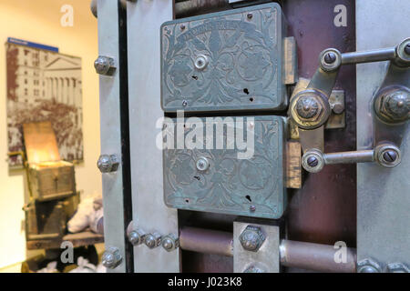 Tresor auf dem Display in der Federal Hall National Memorial, NYC Stockfoto