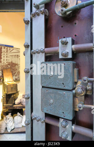 Tresor auf dem Display in der Federal Hall National Memorial, NYC Stockfoto