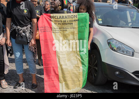 Paris: Demonstration zur Unterstützung des Volkes von Guyana in Kampf Stockfoto