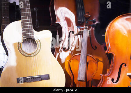 Klassischen Streichinstrumenten. Keine Menschen. Stockfoto