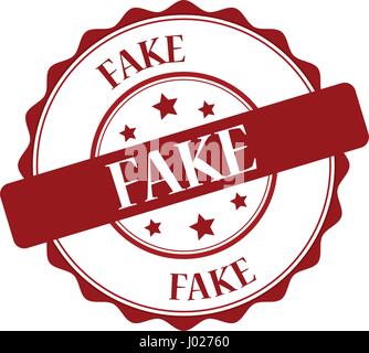 Gefälschte roten Stempel Abbildung Stock Vektor