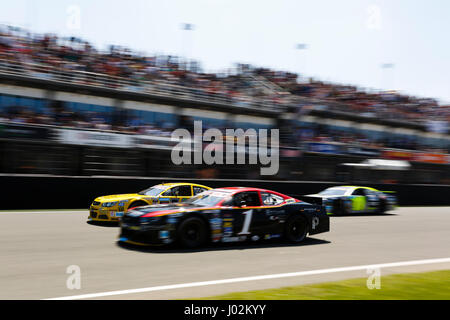 Valencia, Spanien. 9. April 2017.  Borja Garcia während der NASCAR WHELEN EUROSERIE Sitzung Sonntag in Circuit Ricardo Tormo, Cheste, Valencia, Spanien. Foto: Cronos/Omar Arnau/Alamy Live News Stockfoto