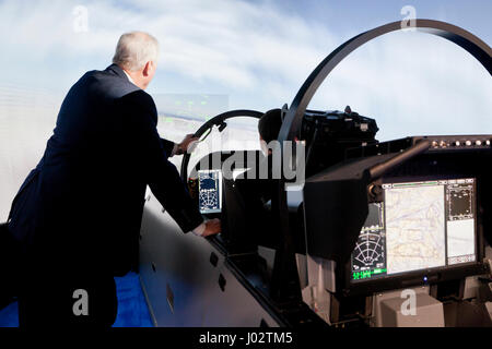 Flugsimulator Boeing Kampfjet - USA Stockfoto