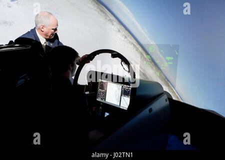 Flugsimulator Boeing Kampfjet - USA Stockfoto