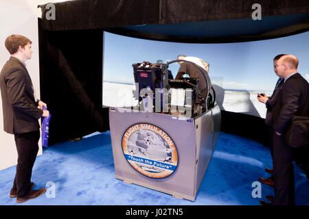 Flugsimulator Boeing Kampfjet - USA Stockfoto