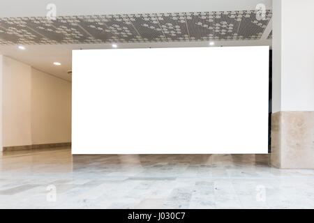 Großen horizontalen Billboard Banner Beschilderungen mock-up Display im Einkaufszentrum Stockfoto