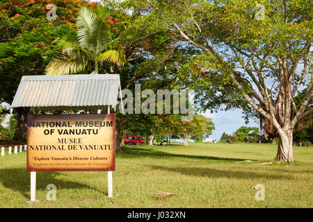 Nationalmuseum von Port Vila, Vanuatu (Musee National de Vanuatu), Insel Efate, Vanuatu Stockfoto