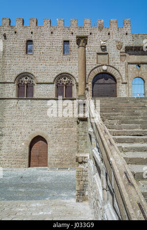 Palazzo dei Papi, Saint Pellegrino District, Viterbo, Latium (Italien) Stockfoto