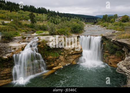 Lundbreck Falls, Alberta, Kanada Stockfoto