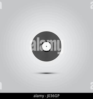 Vektor retro grau Vinyl Aufnahmesymbol. EPS10 Stock Vektor