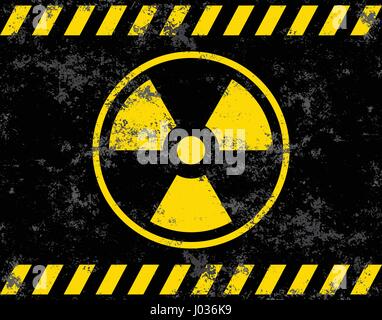 Warnschild. Strahlung-Hintergrundstrahlung. Vektor illustrator Stock Vektor