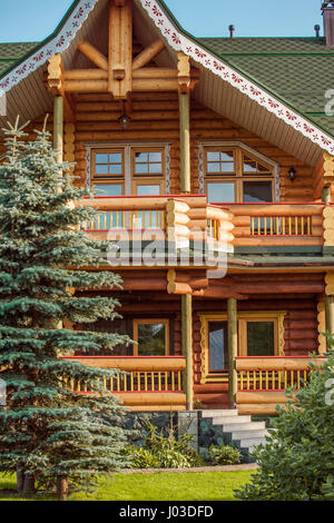 Details zu Holz Landhaus Stockfoto