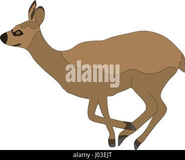 Hand gezeichnete Porträt eine wilde Klipspringer-Antilope Stock Vektor