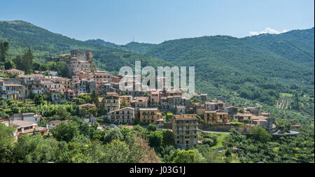 Arsoli panoramischen Anblick, Provinz Rom, Region Latium (Italien) Stockfoto