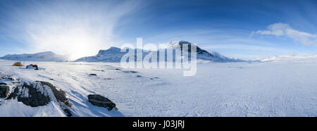 Skitouren in Abisko Region und Nationalpark, Schweden, Europa Stockfoto