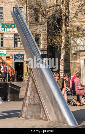 Die Sonnenuhr im Zentrum von Hebden Bridge. Calderdale West Yorkshire. Stockfoto