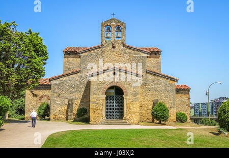 San Julian de Los Prados Kirche in Oviedo, Asturien, August-09-2014 Stockfoto