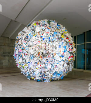 Bücher-Skulptur in der Stadt der Kultur von Galizien, Santiago De Compostela, Spanien, August-05-2013 Stockfoto