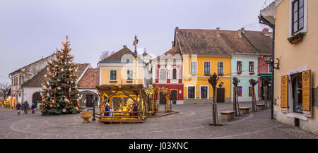 Szentendre an Weihnachten, kleine Stadt an der Donau in der Nähe von Budapest Stockfoto