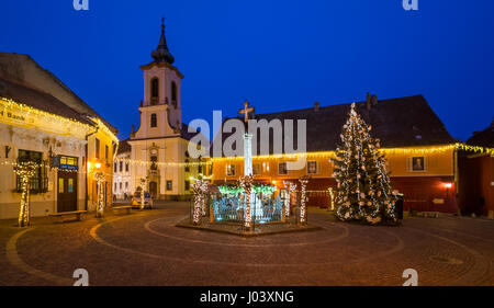 Szentendre an Weihnachten, kleine Stadt an der Donau in der Nähe von Budapest Stockfoto