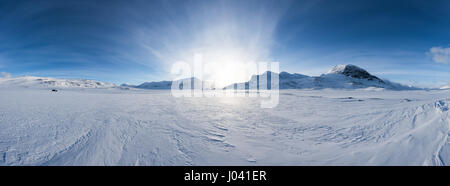 Skitouren in Abisko Region und Nationalpark, Schweden, Europa Stockfoto