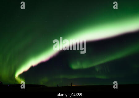 Aurora Borealis vom Hotel Ranga in Südisland Stockfoto