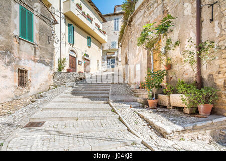 Roccantica, mittelalterliches Dorf in der Provinz Rieti, Latium (Italien) Stockfoto