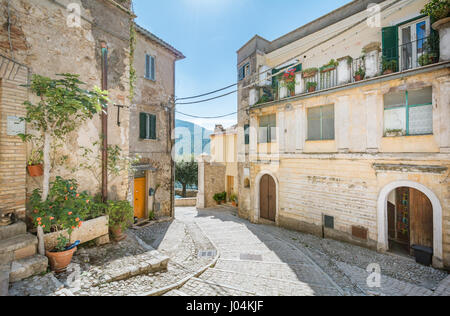 Roccantica, mittelalterliches Dorf in der Provinz Rieti, Latium (Italien) Stockfoto