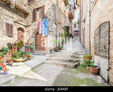 Roccantica, mittelalterliches Dorf in der Provinz Rieti, Latium (Italien) Stockfoto