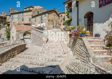 Roccantica, mittelalterliches Dorf in der Provinz Rieti, Latium (Italien) Stockfoto