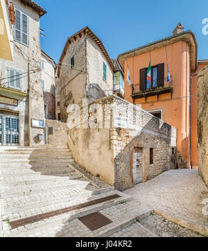 Roccantica, mittelalterliches Dorf in der Provinz Rieti, Latium (Italien) Stockfoto