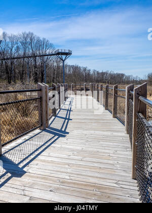 hohe und niedrige Überdachung Promenaden, Galien River County Park, Michigan Stockfoto