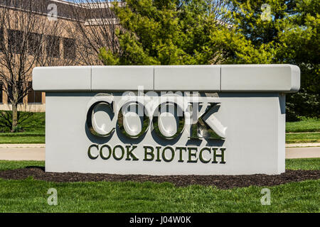 West Lafayette - ca. April 2017: Kochen BioTech, ein Tochterunternehmen der COOK Group ich Stockfoto