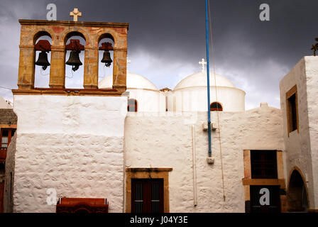 Christlich-orthodoxe Passionswoche, auf der griechischen Insel der Apokalypse (Patmos), Gründonnerstag (die Zeremonie der “Washlin Stockfoto