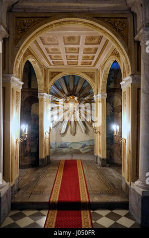 RABAT, MALTA - 29. Juli 2015: Die Aussicht auf ein Interieur im Wignacourt Museum. Rabat. Malta Stockfoto