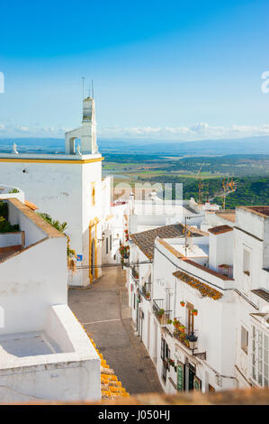 Vejer De La Frontera, weißen Dörfer Andalusiens, Pueblos Blancos, Provinz Cádiz, Spanien Stockfoto