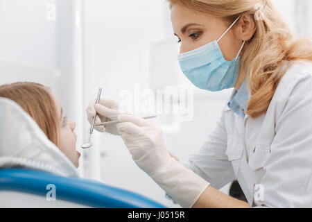 Professionelle kompetenter Fachbetrieb zu konzentrieren Stockfoto