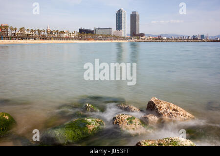 Überblick über Barcelona Spanien Mananecer Stockfoto