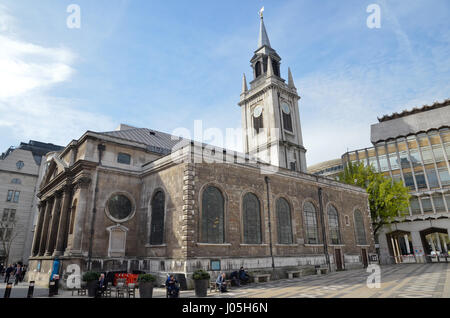 Die St.-Laurentius-Kirche Judentum in Guildhall in der City of London Stockfoto