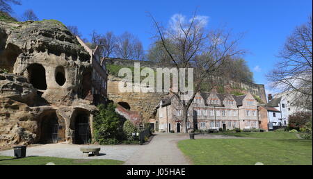 Höhlen und Museum of Nottingham Leben Nottingham UK April 2017 Stockfoto