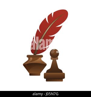 Notar-Dienstleistungen. Vektor-Illustration. Stock Vektor