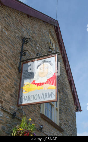 Der Shropshire Stadt Ludlow, einer Der pretiest in England UK Charlton Arms Pub Stockfoto