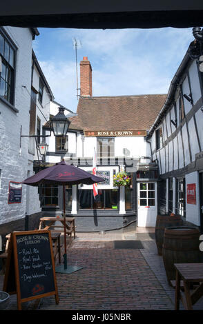 Die Shropshire Stadt Ludlow, eines der Pretiest in England UK Stockfoto