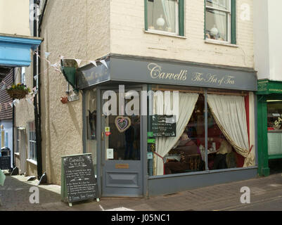 Der Shropshire Stadt Ludlow, einer Der pretiest in England UK Carwells Kaffee Zimmer Stockfoto