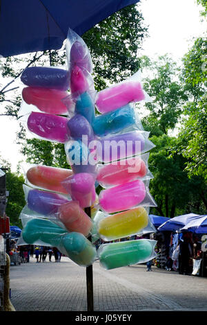 Mexikanische snack-Wagen im Park Chapultepec, Mexiko-Stadt, Mexiko Stockfoto