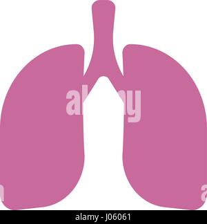 Isolierte Vektor-Icons - menschlichen Organen. Lungen auf weißem Hintergrund Stock Vektor