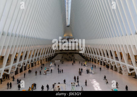 Oculus, World Trade Center-Verkehrsknotenpunkt Stockfoto
