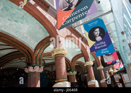 Im Inneren der Palau De La Musica Catalana, Barcelona-Spanien-Europa-EU Stockfoto