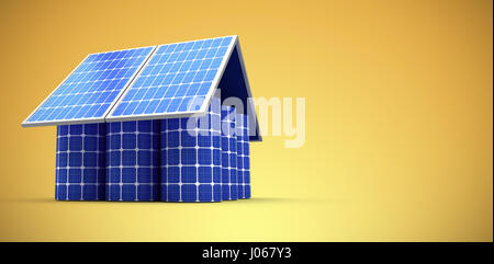 Digitalen Verbund von 3d Solar-Panel grafischen Hintergrund Stockfoto