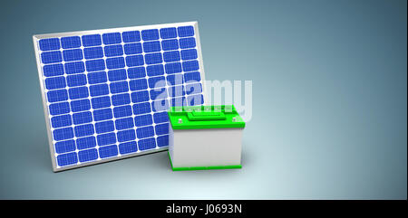 Digitalen Verbund von 3d Solar-Panel grafischen Hintergrund Stockfoto